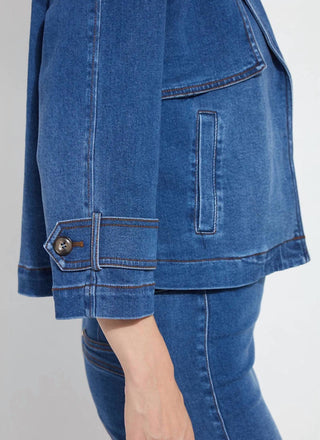 Lysse - Sobretudo curto jeans feminino