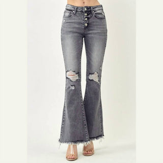 Risen - Calça Jeans Flare Cintura Média