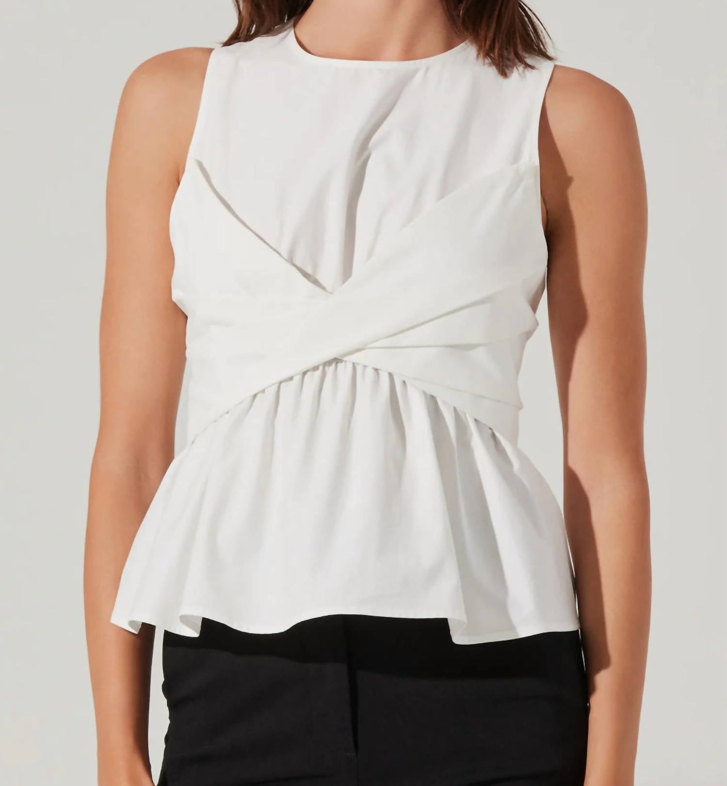Astr - Isela Twist Overlay Cotton Top