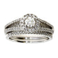 1.00ct Diamond Engagement Ring Set 14KT White Gold