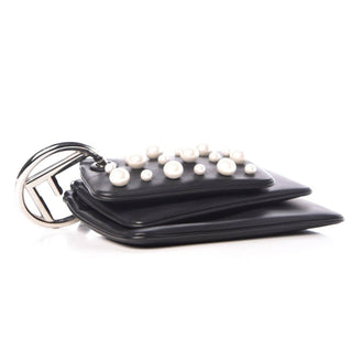 Fendi - Women's Leather Pearl Studded Triplette Multi Clutch Handbag