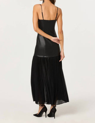 Astr - Lezith Faux Leather Maxi Dress