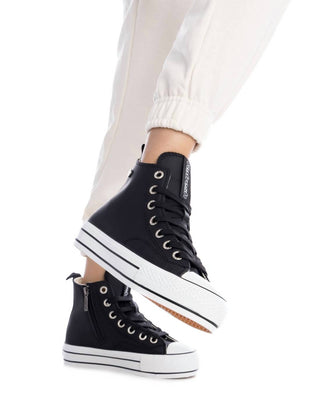 Xti - Tênis Casual Feminino de Cano Alto