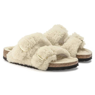 Birkenstock - Sandálias femininas Arizona Shearling estreitas