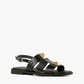 All Black - Women's Pyramid Stud Sandal