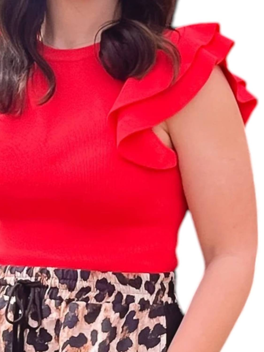 Ee:Some - Graced With Ruffles Sleeveless Top