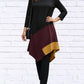 Diva Usa - Colorblock Asymmetrical Hem Knit Tunic