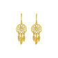 Dream Catcher Earrings in 14k Yellow Gold
