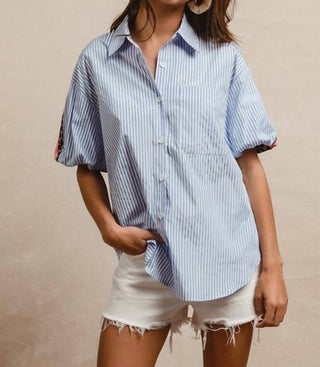 Bibi - Camisa Listrada com Top de Leopardo