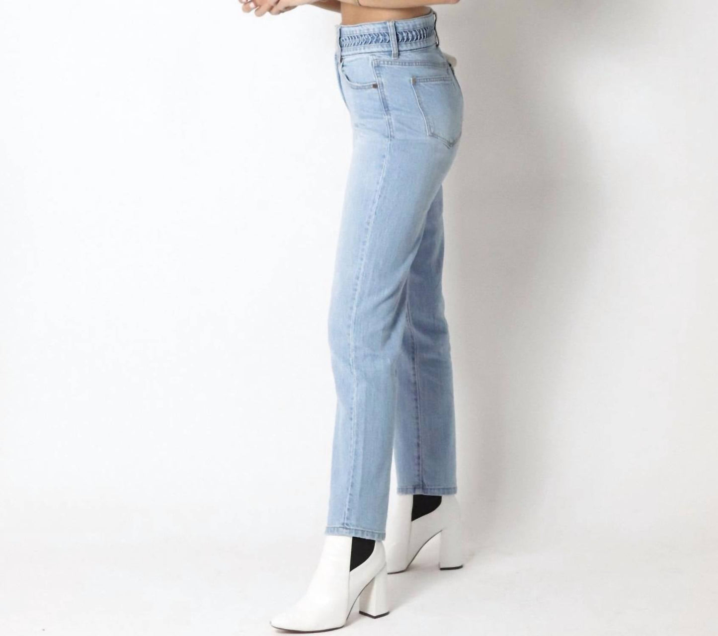 Habitual - High Rise Pleated Waistband Jeans