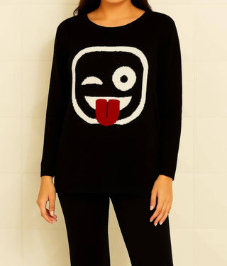 Angel Apparel - Wink & Tongue Emoji Top