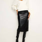Elan - Faux Leather Midi Skirt
