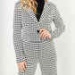 Frank Lyman - Cropped Houndstooth Knit Jacket