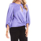 Karen Kane - Keyhole Crossover Satin Top