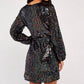 Apricot - Sequin Shift Mini Dress