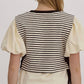 Entro - Side Tie Striped Top