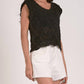 Elan - CROCHET CAP SLEEVE SWEATER