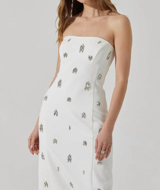 Vestido midi com detalhes em Astr - Camryn