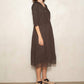 Pas De Calais - Cotton Cupro V-neck Dress