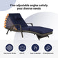 Outdoor Wicker Reclining Chair Set of 2 with Cushions