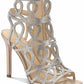 Jessica Simpson - Women's Opalite Rhinestone Gold Formal Stiletto Heel Sandal
