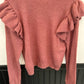 Glam - Women's Rosey Ruffle Sweater