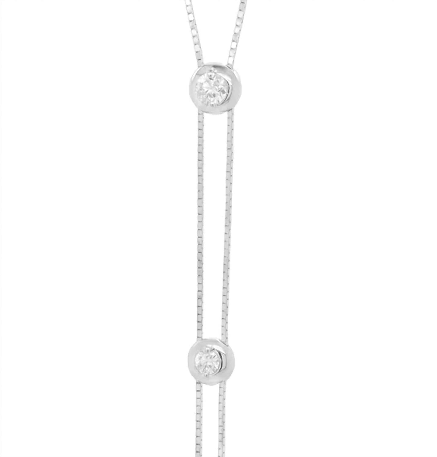 Diana M Jewels - 0.35 Cts Hanging Diamonds Pendant