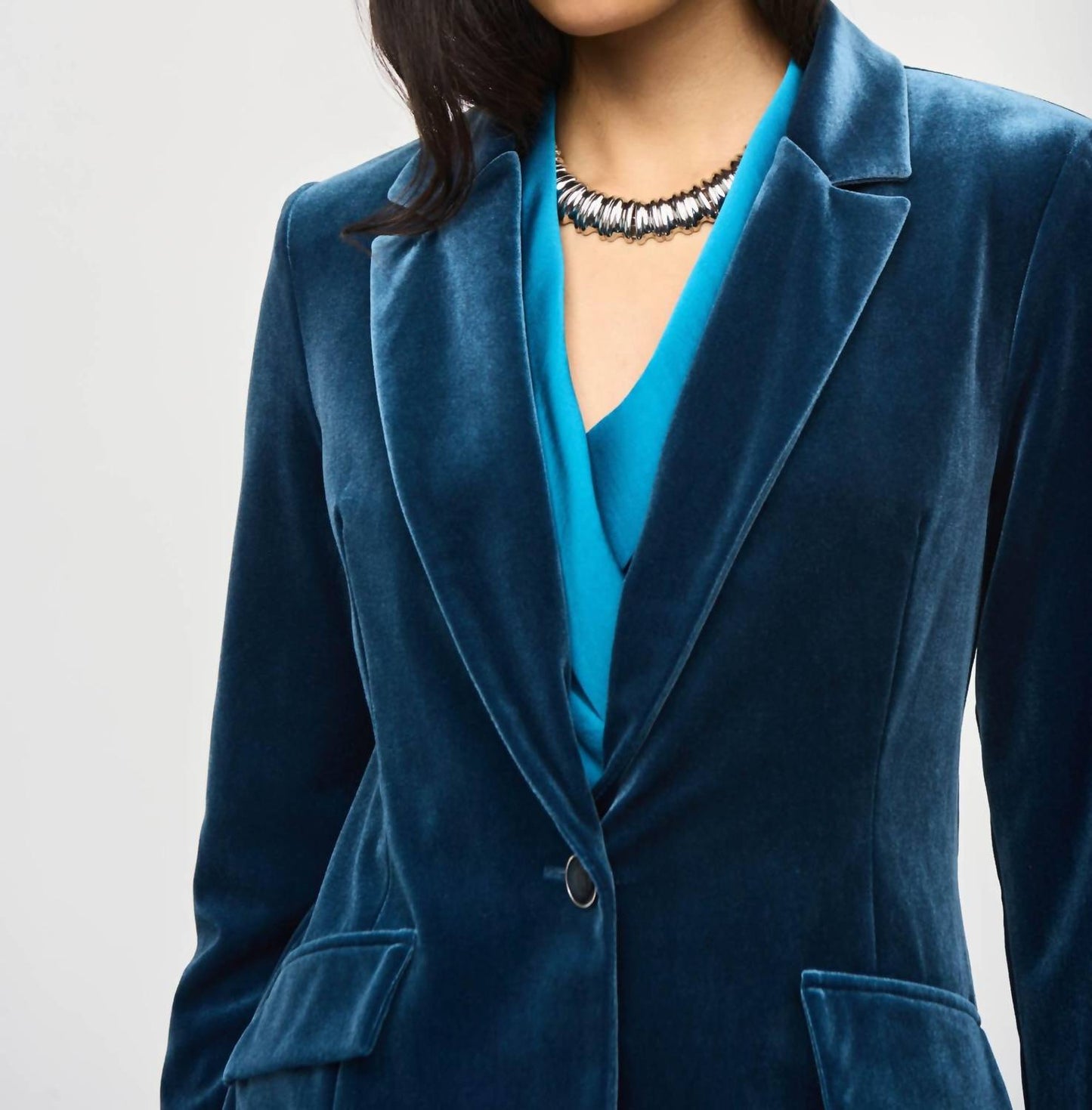 Joseph Ribkoff - Long Sleeve Velvet Blazer