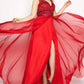 Mac Duggal - Beaded Bodice Chiffon Dress - Plus