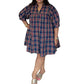 Entro - Plaid High Neck Dress