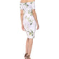 Calvin Klein - Floral Print Off The Shoulder Scuba Dress