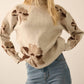 Promesa - Floral-Pattern Knit Mock-Neck Sweater