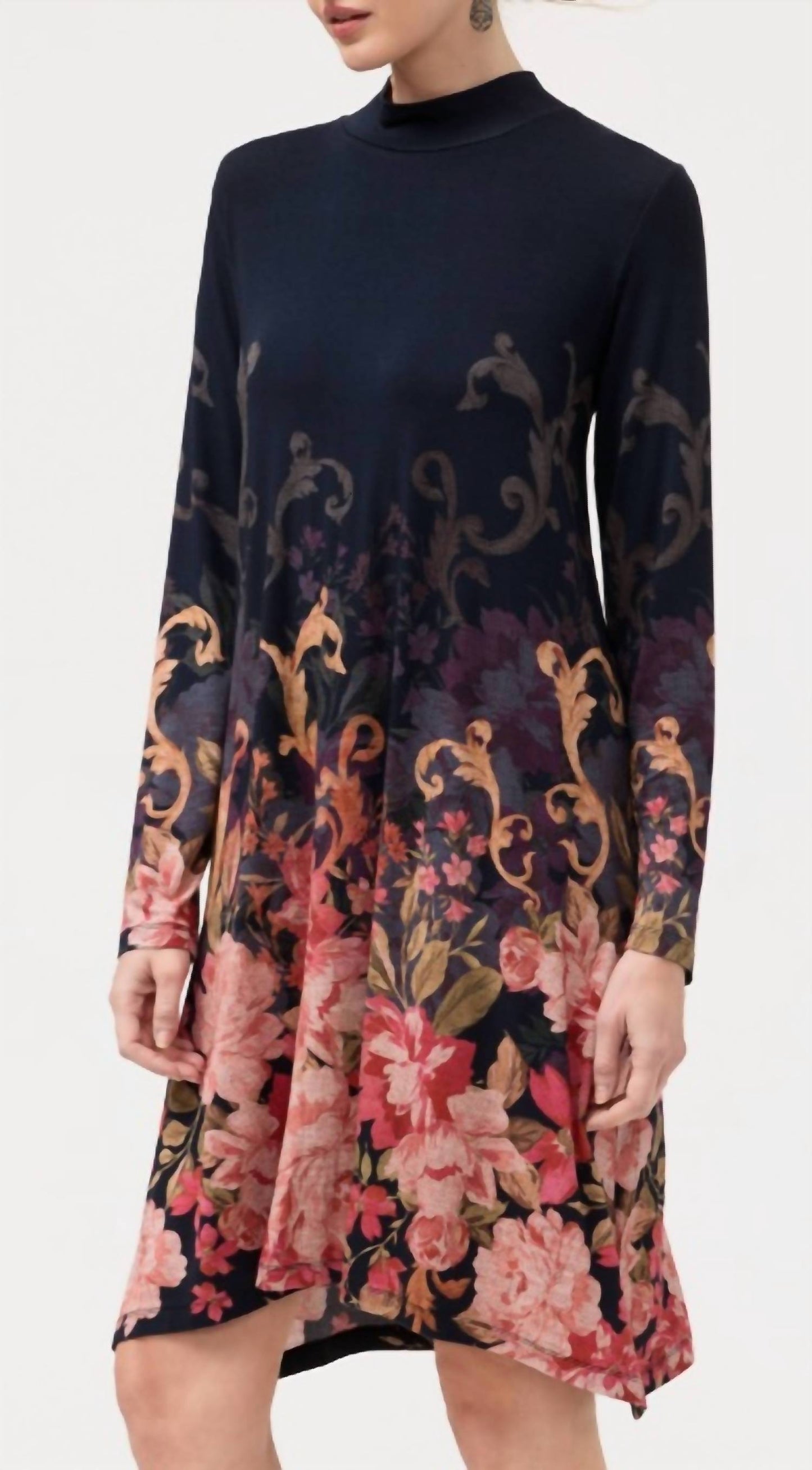 Johnny Was - Janie Favor Mock Neck Swing Dress