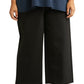 Eileen Fisher High Waist Wide Leg Crop Pants - Black
