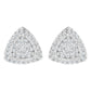 14K White Gold 1/2 cttw Trillion Shaped Diamond Stud Earrings (H-I Clarity, SI2-I1 Color)