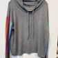 Alashan Cashmere - Women's Vivid Rainbow Cowl Neck Top