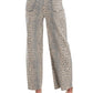 Easel - I Like Me Better Leopard Wide Leg Jeans