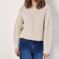 Apricot - Chunky Cable Knit Sweater
