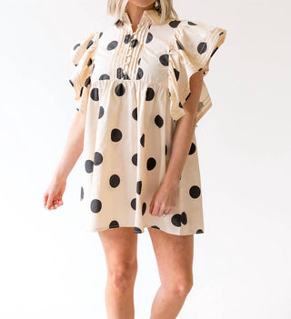 Bibi - Terra Polka Dot Ruffled Dress
