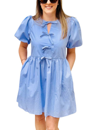 Entrada - Vestido Celeste Mini