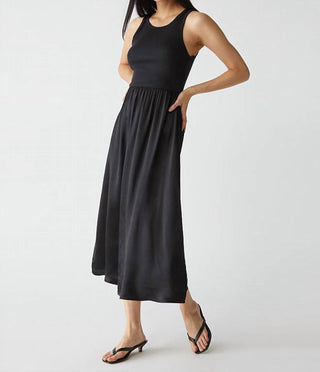 Michael Stars - Bridgette Mixed Fabric Midi Dress