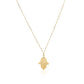 14K Yellow Gold Hand of Hamsa Necklace