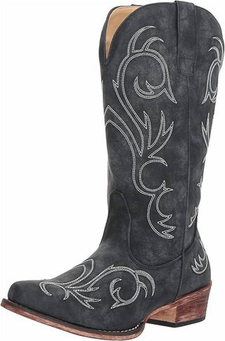 Roper - Botas femininas Riley de couro sintético estilo western