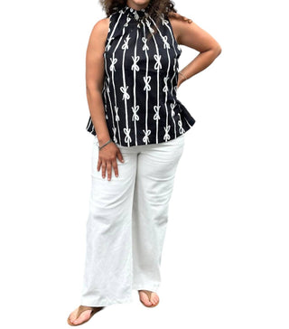 Entro - Calças de sarja de perna larga