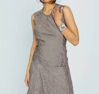 Brazeau Tricot - Cotton Silk Wrinkle Knotted Back Tank Top