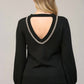 Fate - Chain Trimmed Open Back Sweater
