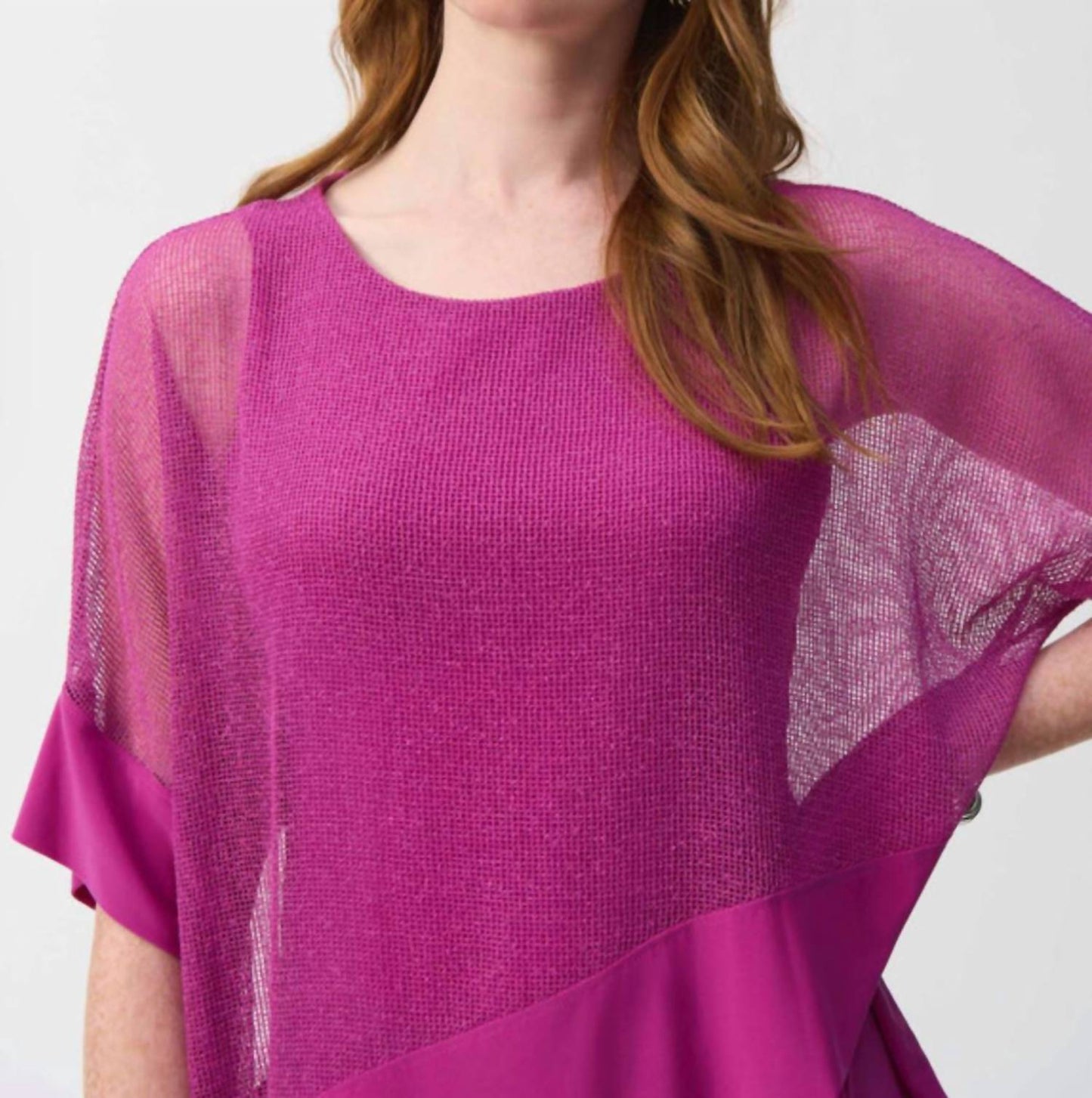 Joseph Ribkoff - Purple orchid mesh top