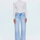 Pistola - Lexi Mid Rise Bowed Straight Jeans