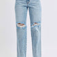 Judy Blue - High Waist Rigid Magic Destroy 90's Straight Jean