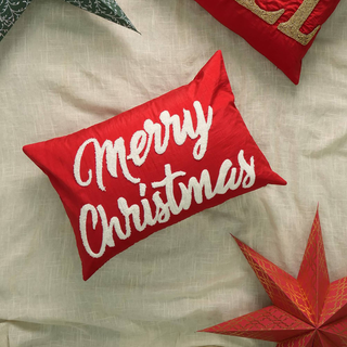 Red Holiday Lumbar Pillow – 24x16"